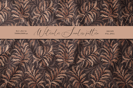 Pampas grass repeat pattern, a Pattern Graphic by SirenaArt