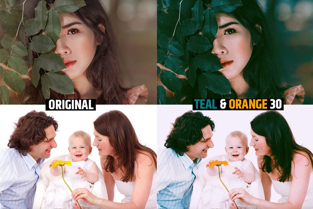 Orange & Teal 30 Cinematic FILM LUTS, a Plug-in Add-On by WeLovePresets (Photo 32 of 61)