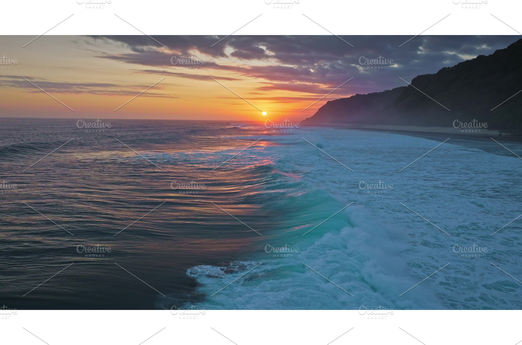 Tropical Bali island sunset over, a Nature Photo by Goinyk