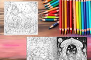 Alien Botanical Garden Coloring Page, a Brochure Template by LA Design (Thumbnail 9 of 10)