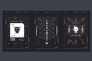 Hud Futuristic Posters Templates, a Technology Illustration by Andrew_Derr (Thumbnail 5 of 6)