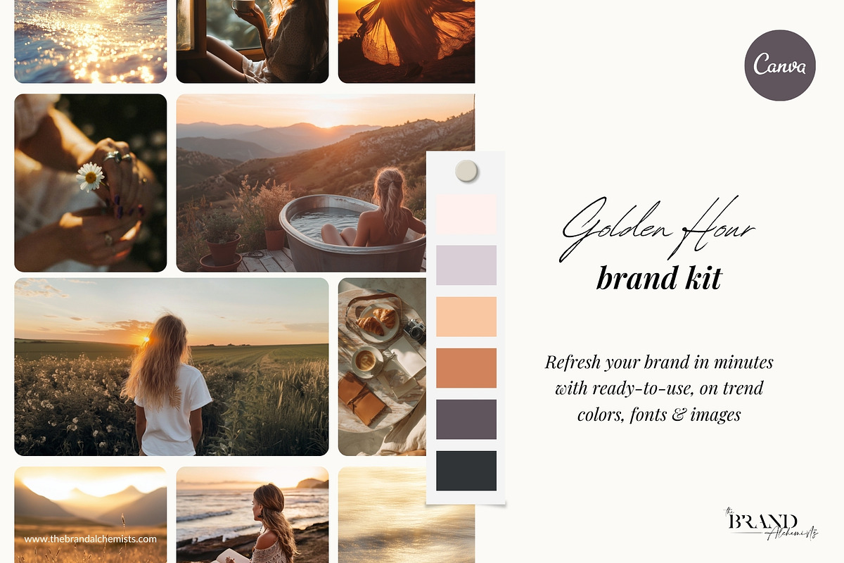 Golden Hour Brand Kit Vol 2, a Branding & Logo Template by The Brand Alchemists (Photo 1 of 10)
