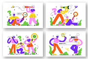 8 Searching Vector Illustration, a Technology Illustration by denayunebgt (Thumbnail 2 of 4)