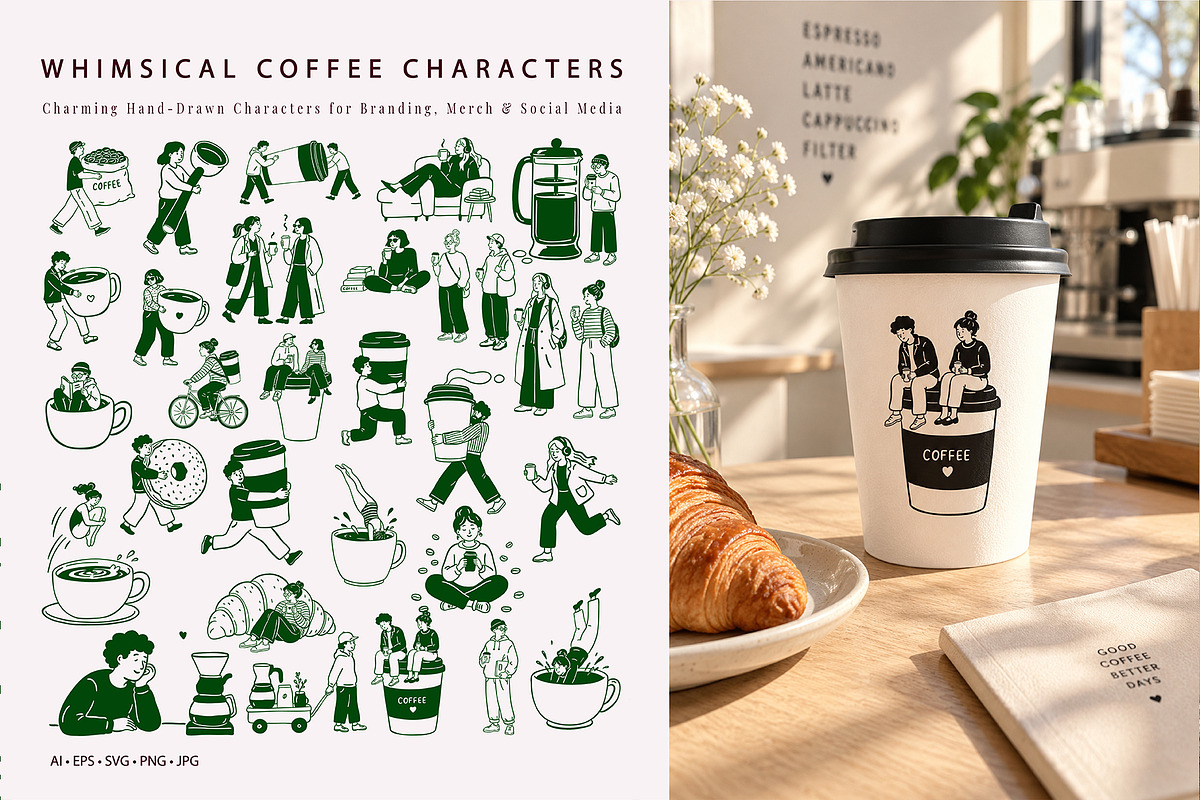 Specialty Coffee Vector Bundle, an Object Graphic by SunnJaneArt (Photo 7 of 18)