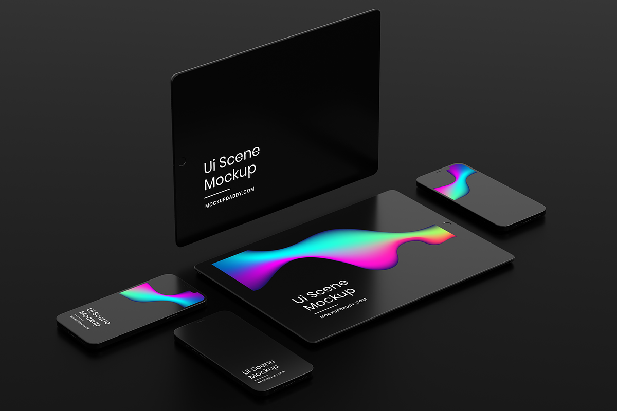 Black Devices Mockup Dark Theme Set, a Mac Mockup by Mockupdaddy (Photo 21 of 22)