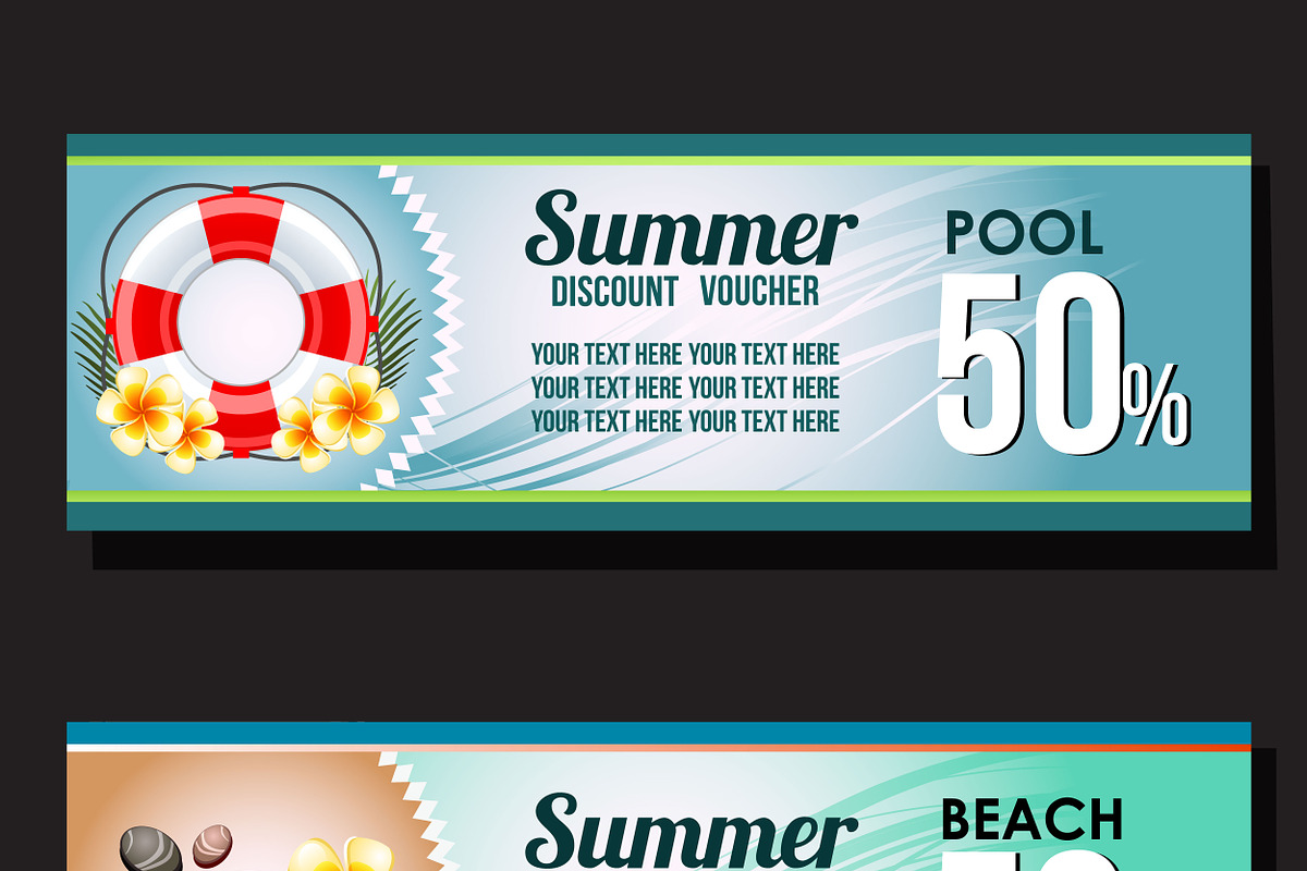 Summer Banner and Voucher Set, a Poster Template by Propylparaben (Photo 3 of 6)