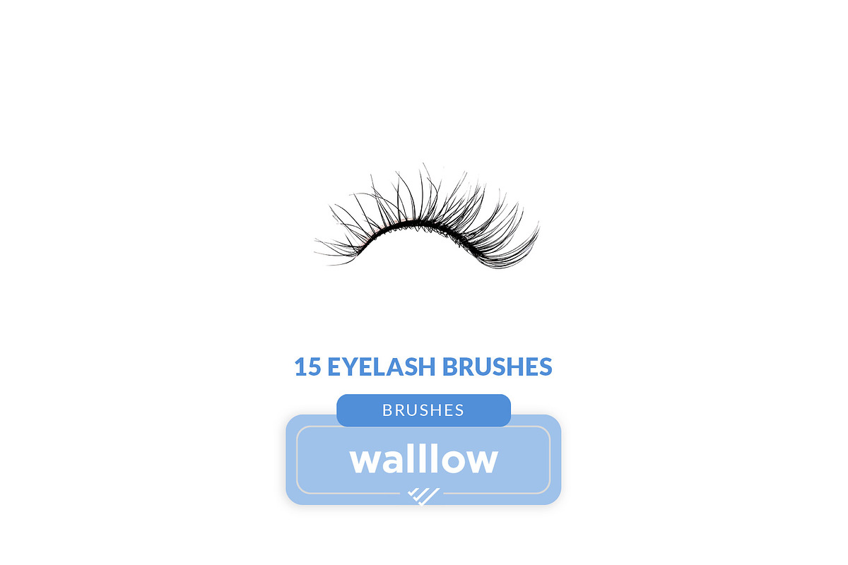 Eyelashes Photoshop brushes, a Brush Add-On by Walllow Creatives (Photo 1 of 3)