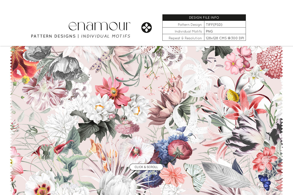 Enamour, Elegant Floral Blooms., a Pattern Graphic by TSTUDIO (Photo 6 of 14)