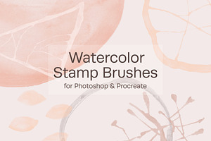Watercolor Procreate Stamp Brushes