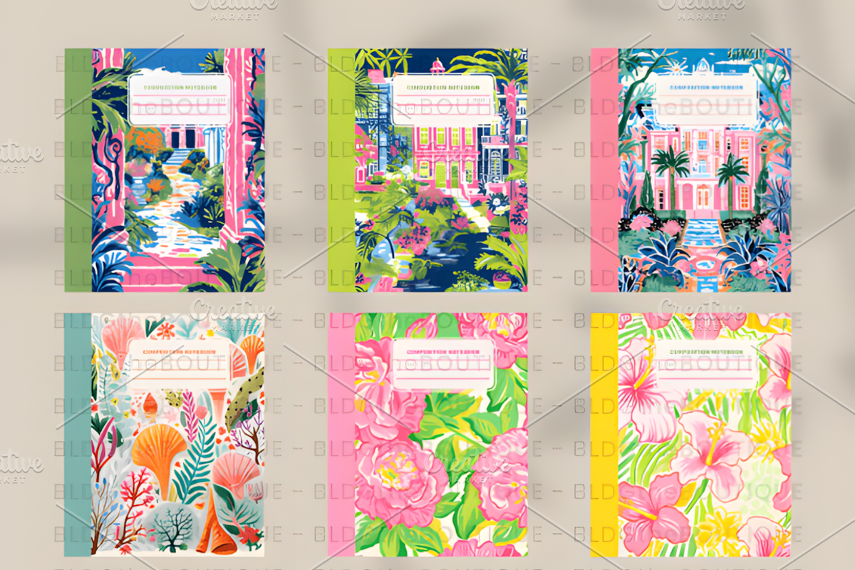 Preppy KDP Composition Notebook, a Social Media Template by Coco Bloom (Photo 2 of 6)