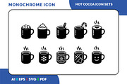 Hot Cocoa Solid Icon Set, a Solid Icon by Fontmine Studio (Thumbnail 1 of 3)