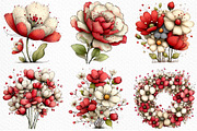 Whimsical Spring Flower Clipart, an Illustration by Craft Nest (Thumbnail 3 of 11)