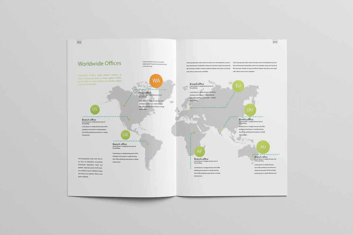 Company Profile Template WORD & INDD, a Brochure Template by Taiffco (Photo 2 of 8)