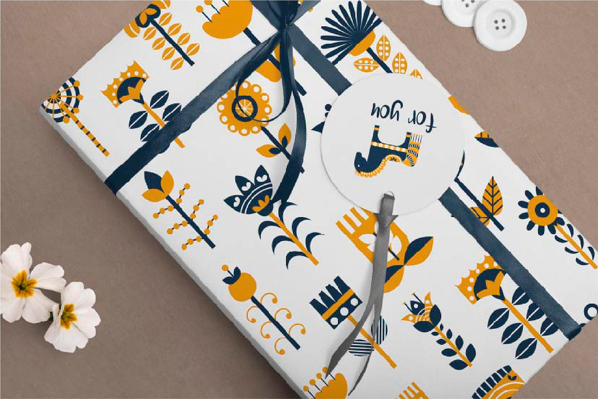 Folk Art Seamless Collection, a Background Graphic by Petite Lily (Photo 6 of 8)