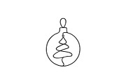Ornament Christmas Tree Line Art, a Branding & Logo Template by Vectorium Studio (Thumbnail 1 of 2)