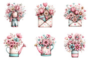 Whimsical spring clipart, an Illustration by SinaCreation (Thumbnail 3 of 11)