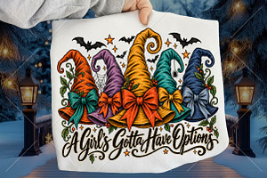 Girl's Gotta Have Options Halloween, a Seasonal Illustration by Canvas Craft