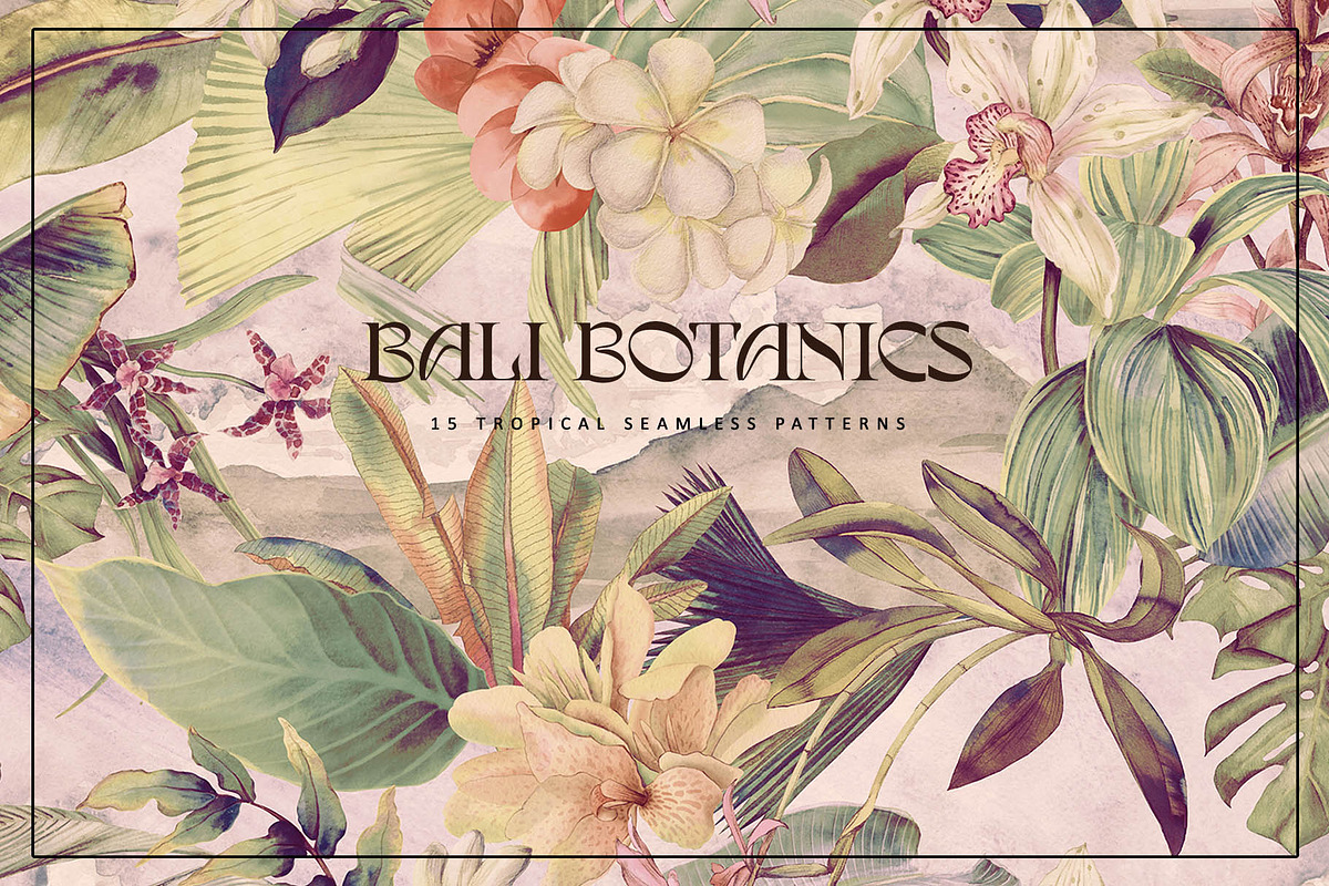 Tropical floral patterns set, a Pattern Graphic by emeraldthue (Photo 2 of 28)