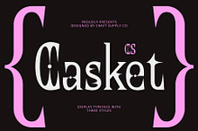 CS Casket – Gothic Font