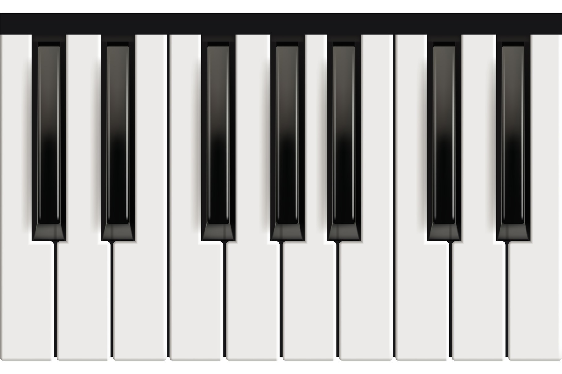 Piano Keys Realistic Musical by Onyx | Creative Market