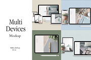 Multi Device Mockup, an iPhone Mockup by Graphicbars (Thumbnail 1 of 13)