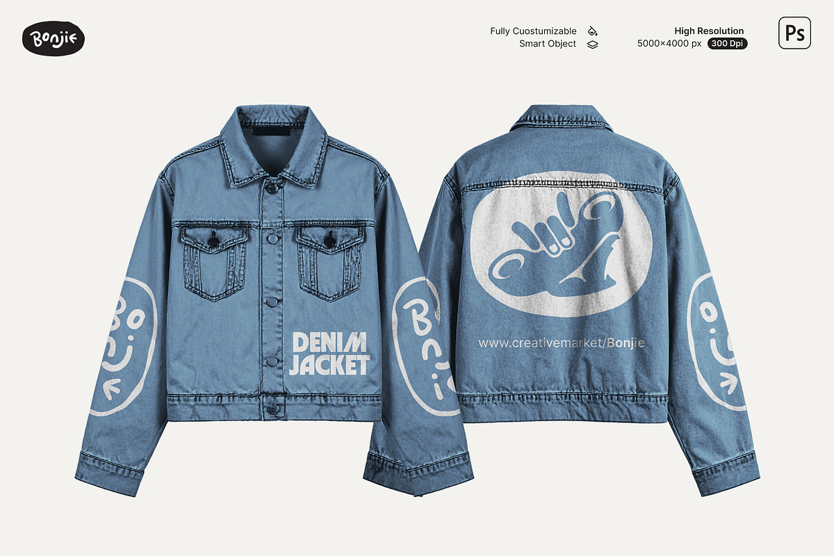 Denim Jacket Mockup, a Hoody Mockup by Pipello Grafik (Photo 1 of 3)