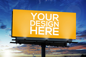 Realistic Billboard Mockup