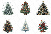 Christmas Tree Clipart Bundle, an Illustration by DreamPrint404 (Thumbnail 4 of 4)