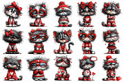 Valentine Grumpy Cat Clipart, an Illustration by cherrydesign (Thumbnail 3 of 4)