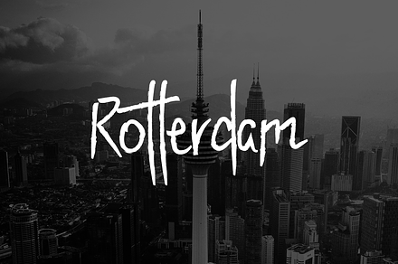 Rotterdam - Handwritten Display Font, a Font by Designova®