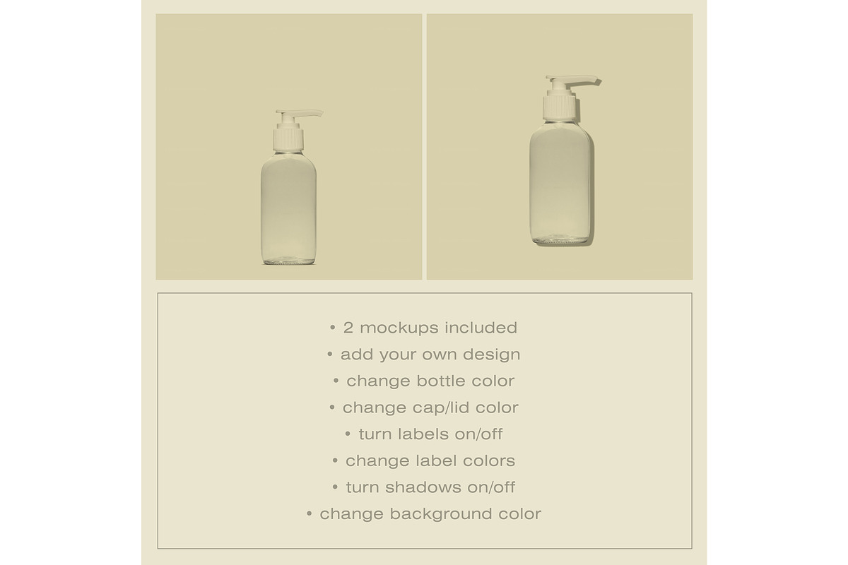 Glass Cosmetic Pump Bottle Mockup, a Pens & Pencil Mockup by Copal (Photo 2 of 17)