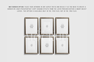 3:4 Metallic Frame Mockup Set 07