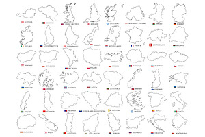 Big vector set of all Europe states