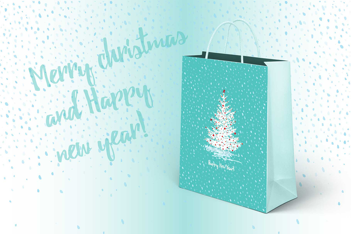 Sketch Xmas tree and holiday cars, a Card Template by Zimages (Photo 5 of 5)
