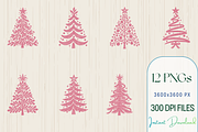 Pastel Christmas Trees PNG Bundle, a Decorative Illustration by Ink Gallery (Thumbnail 4 of 12)