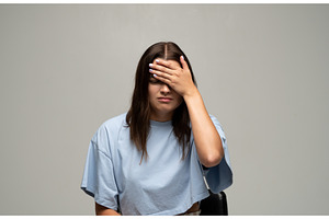 Young woman experiencing severe, a Person Photo by volodymyrshtun13795