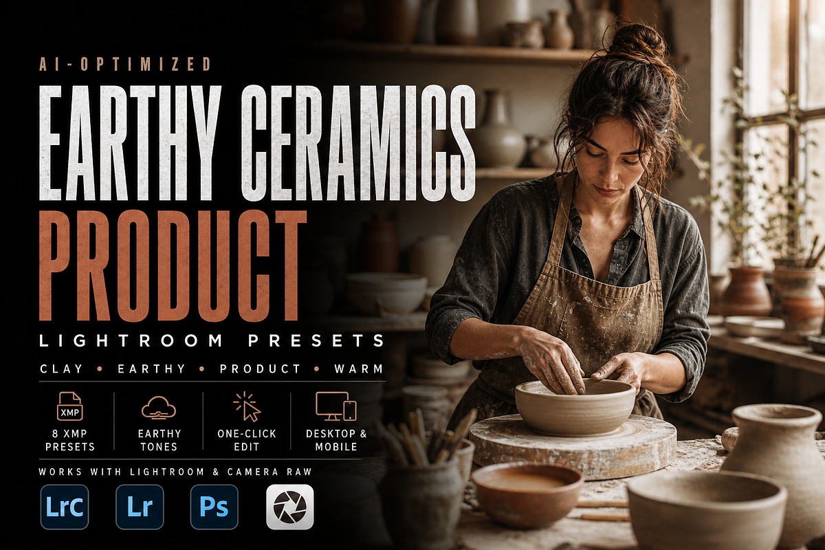 Earthy Ceramics Lightroom Presets, a Preset Add-On by AAA Presets (Photo 1 of 17)