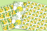 Lemons and limes Digital Paper Pack, a Pattern Graphic by AkvarelRiver (Thumbnail 3 of 5)
