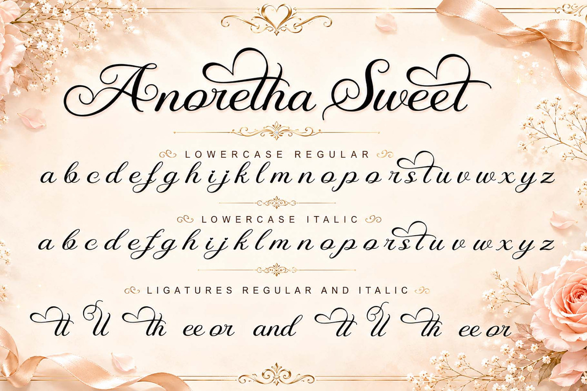Anoretha Sweet, a Handwritten Font by Yoga Letter (Photo 8 of 10)