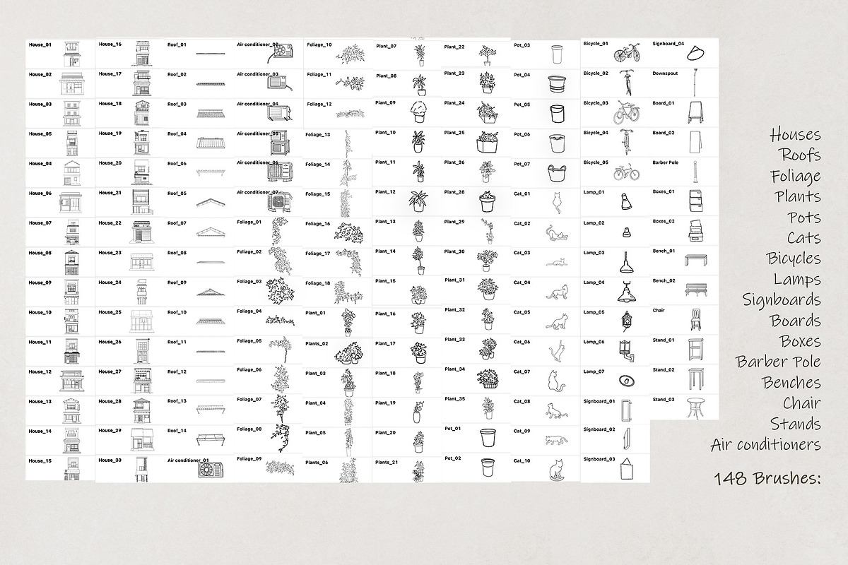 Procreate Sketch Japanese Houses, a Brush Add-On by MISTstudioDesign (Photo 2 of 9)