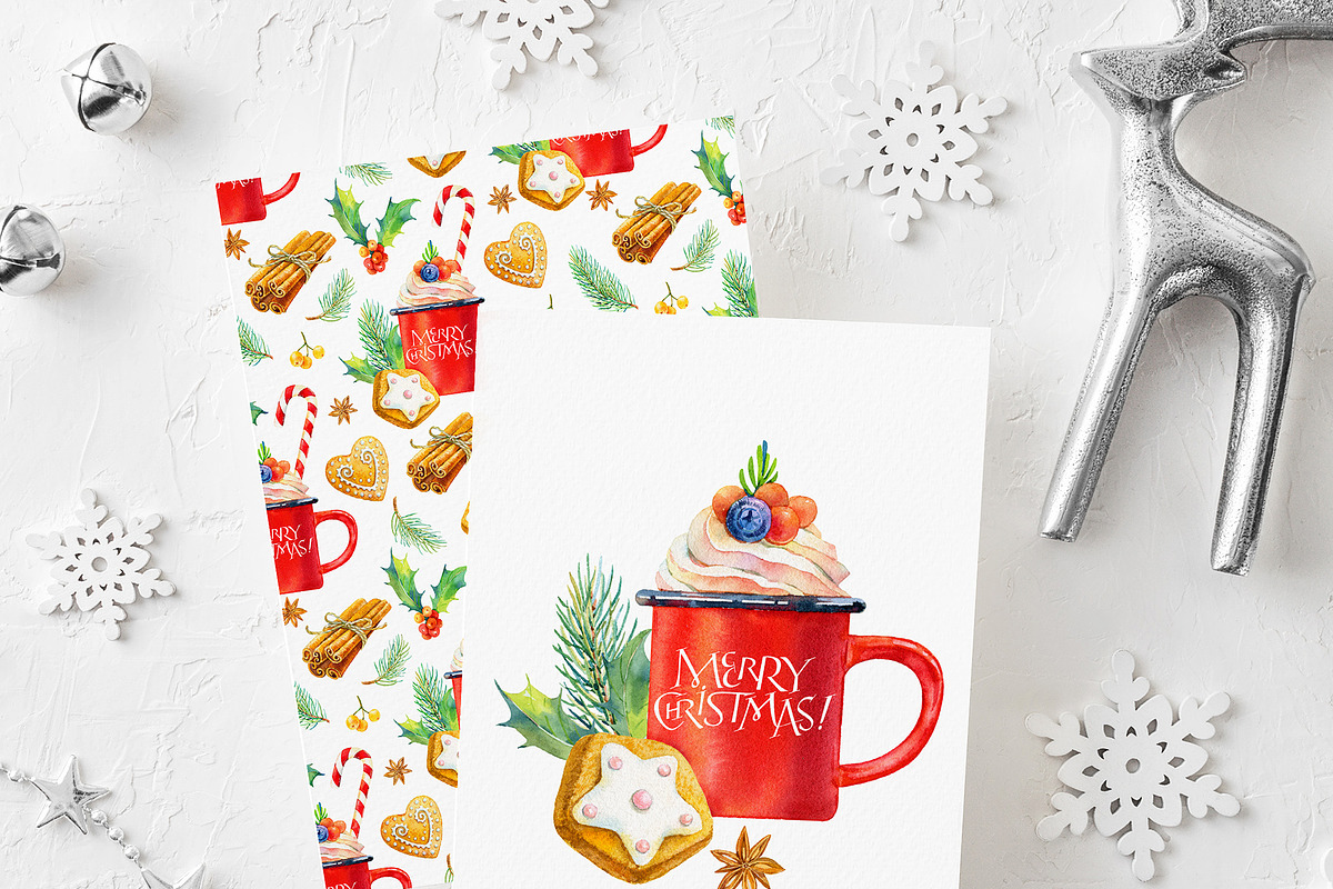 Delicious Christmas Watercolor set, a Decorative Illustration by Natasha Koltsova (Photo 10 of 10)