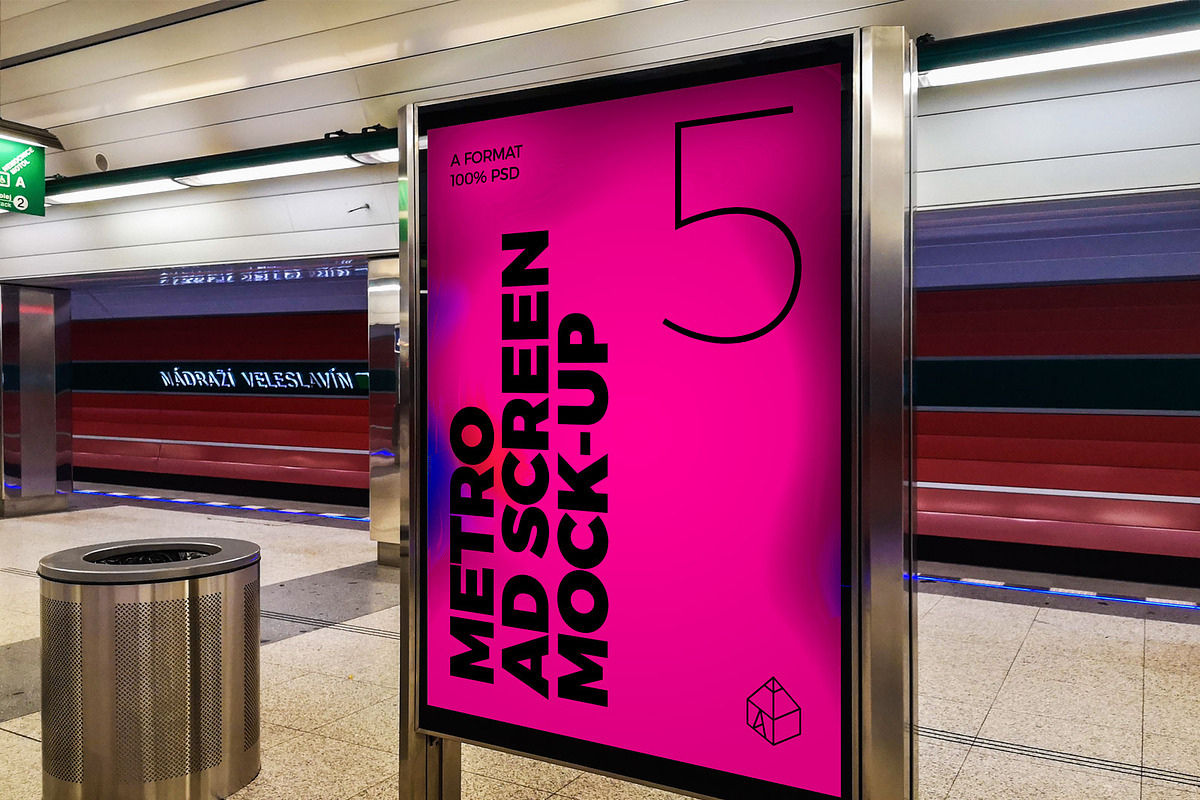 Metro Underground Ad Scr. MockUp Set, an Advertising Mockup by Graphic ...
