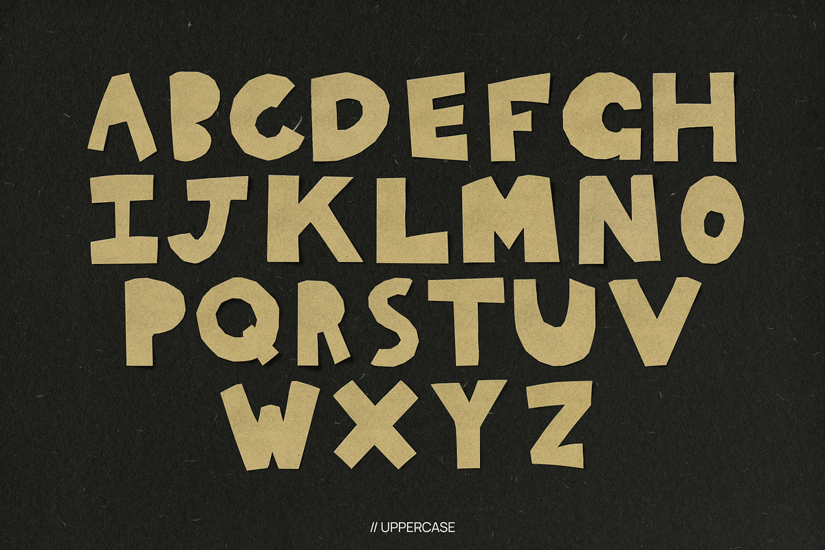 Kraft paper cut-out letters, an Object Graphic by MOODSTORE (Photo 3 of 8)