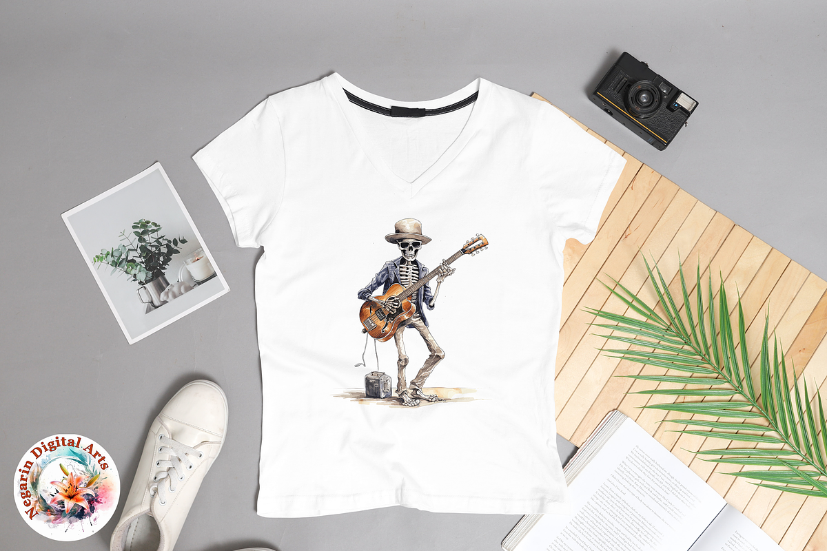 Watercolor Skeloten Guy Clipart, an Object Graphic by Negarin Digital Art (Photo 5 of 11)