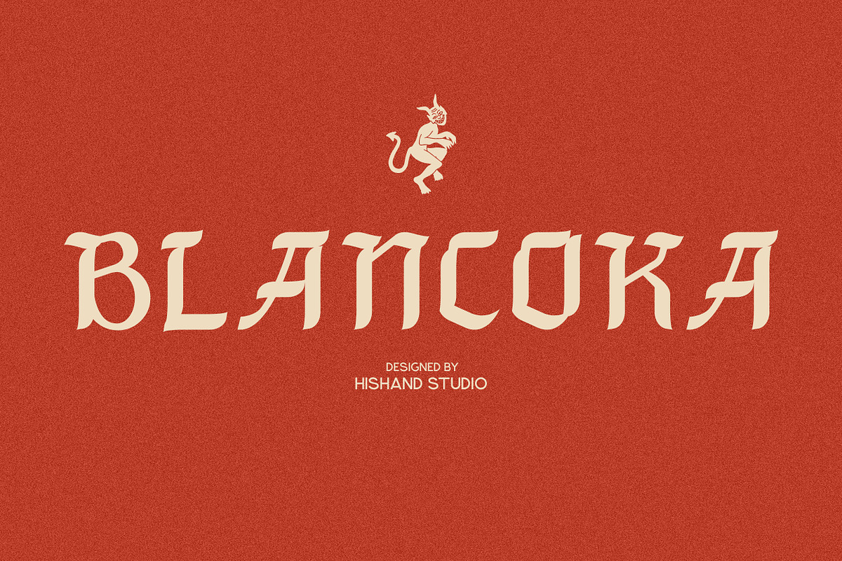 Blancoka Font, a Blackletter Font by Hishand Studio (Photo 1 of 10)