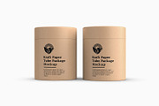 Kraft Cylindrical Tube Package Box, a Packaging Mockup by Ram Studio LLC (Thumbnail 4 of 16)