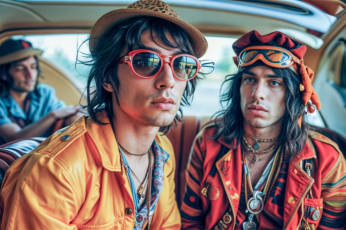 Psychedelic 70s Road Trip Portraits, a Person Illustration by StockVerse Creative (Photo 2 of 4)