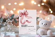 Pink Coquette Baby Shower Invite, an Invitation Template by LucaTheme (Thumbnail 3 of 5)