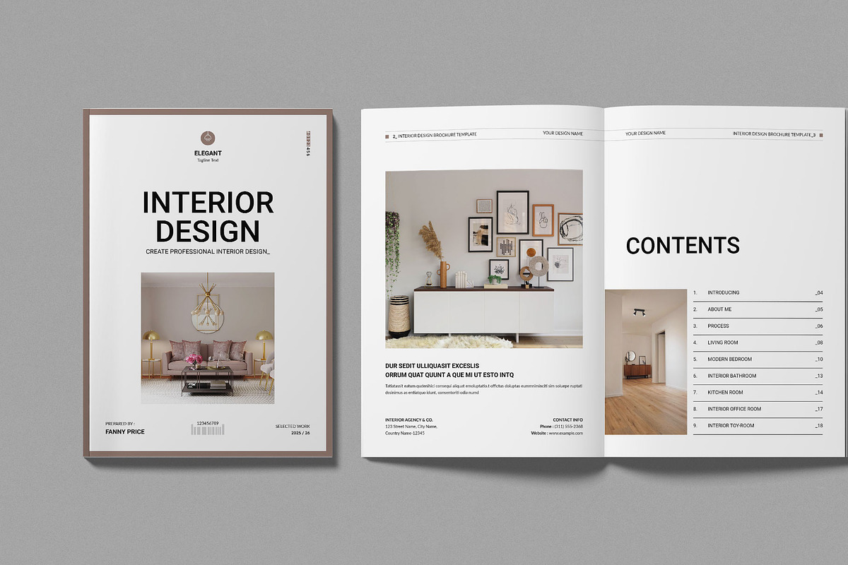 Interior Design Brochure Template preview 2