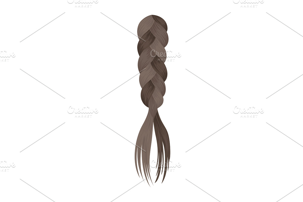 Hair braid. Long female fashion, an Object Illustration by the8monkey